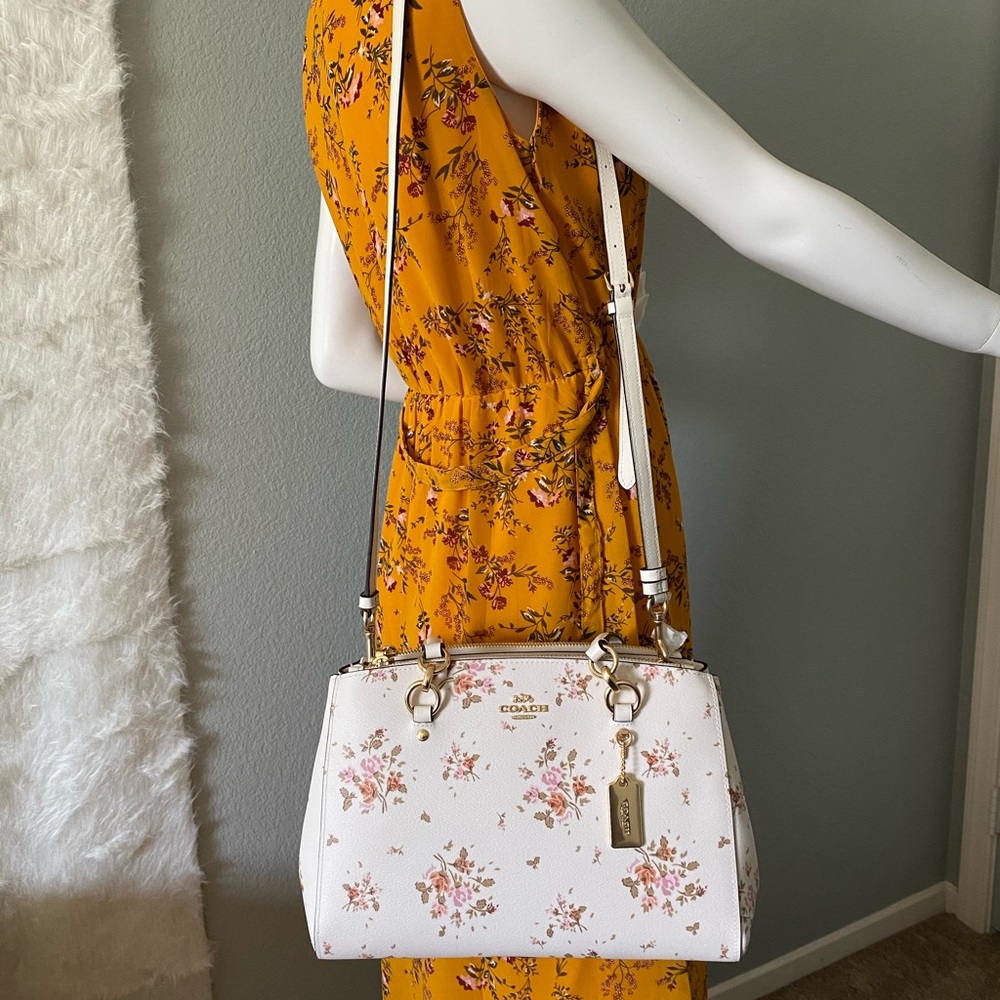 COACH ETTA CARRYALL WITH ROSE BOUQUET PRINT - Picture 8 of 8